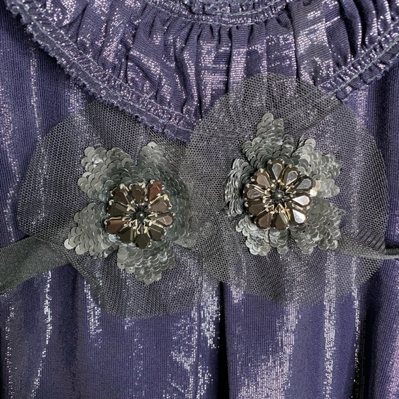 Rare Vera Wang Lavender Label Silk/Metallic Halter Mini Dress - Picture 4 of 11